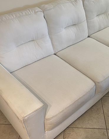 After furniture upholstery cleaning
