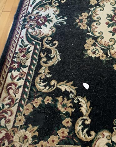 Before rug cleaning service